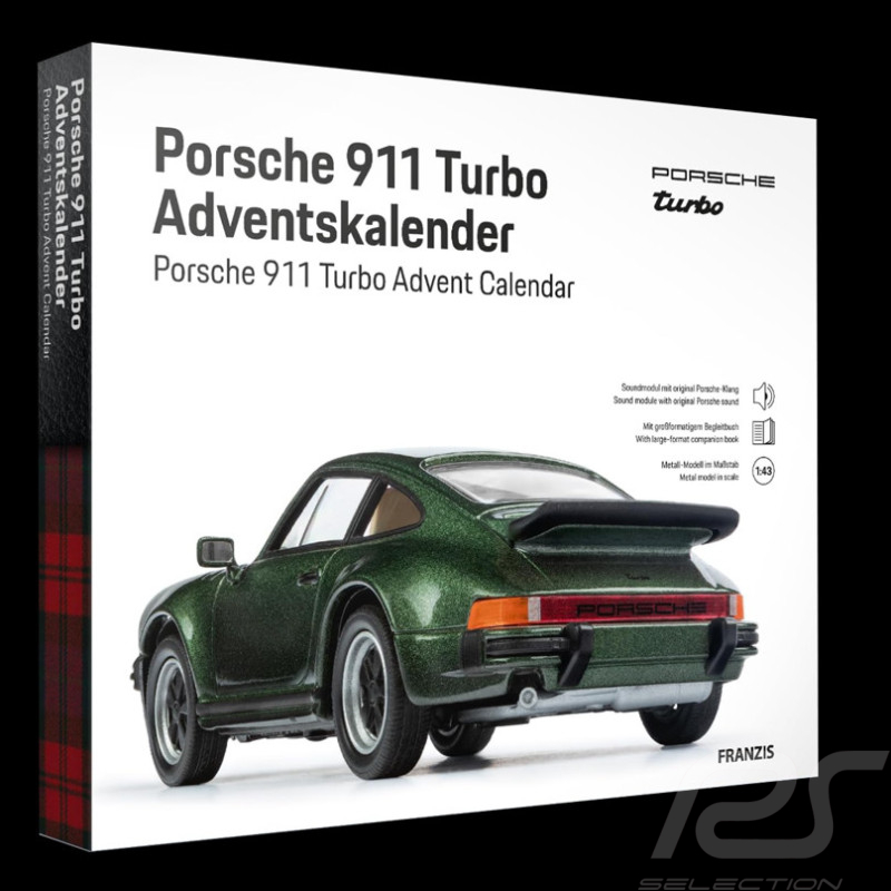 Porsche 911 Adventskalender Turbo 3.0 Typ 930 1977 Eichegrün 1/43 Franzis 67233
