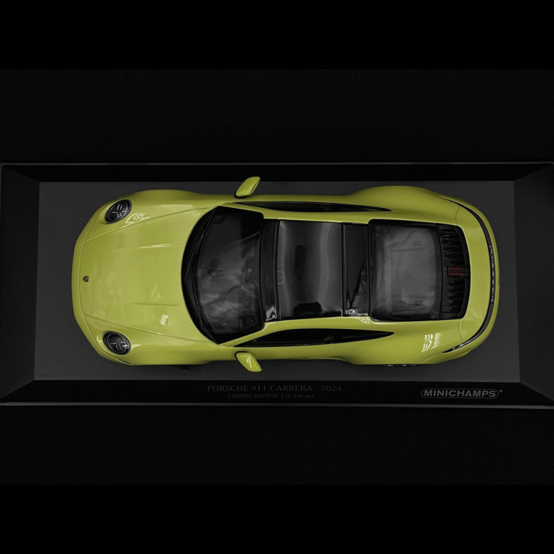 Modèle Réduit 1:18 Porsche 911 Carrera (992.2) 2024 Jaune Métallisé - Minichamps Neuf