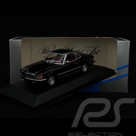 Mercedes-Benz 350 SL Cabriolet Hardtop R107 1971 Black Red 1/43 Minichamps 430033451