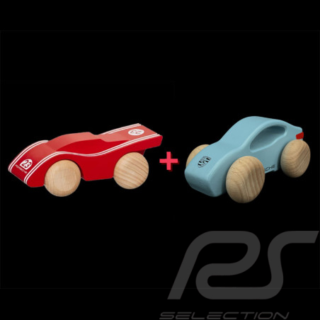 Set of 2 Porsche 917 Salzburg + Porsche Taycan Wooden Car
