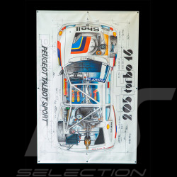 Banner Peugeot 205 Turbo 16 Gr.B Peugeot Talbot Sport Originalzeichnung von Sébastien Sauvadet