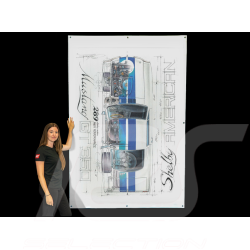 Banner Ford Mustang Shelby GT350 1965 Originalzeichnung von Sébastien Sauvadet