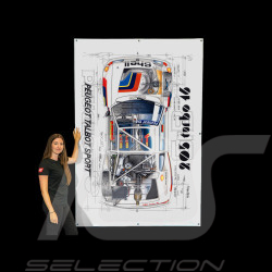 Banner Peugeot 205 Turbo 16 Gr.B Peugeot Talbot Sport original drawing by Sébastien Sauvadet