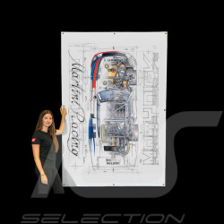 Banner Porsche 935 Moby Dick Martini Racing original drawing by Sébastien Sauvadet