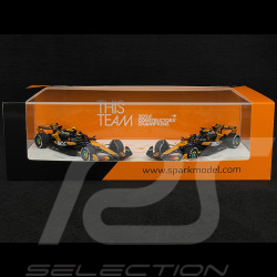 Set McLaren MCL38 Lando Norris n° 4 / Oscar Piastri n° 81 F1 Constructors Champion 2024 1/43 Spark S9571