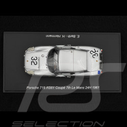 Porsche 718 RS61 Coupe n° 32 7ème 24h Le Mans 1961 Herrmann 1/43 Spark S9733