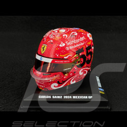 Casque Ferrari Carlos Sainz Jr. n° 55 Vainqueur GP Mexique F1 2024 1/5 LookSmart LSHEL007