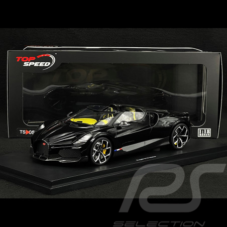 Bugatti W16 Mistral 2023 Schwarz 1/18 Top Speed TS0597