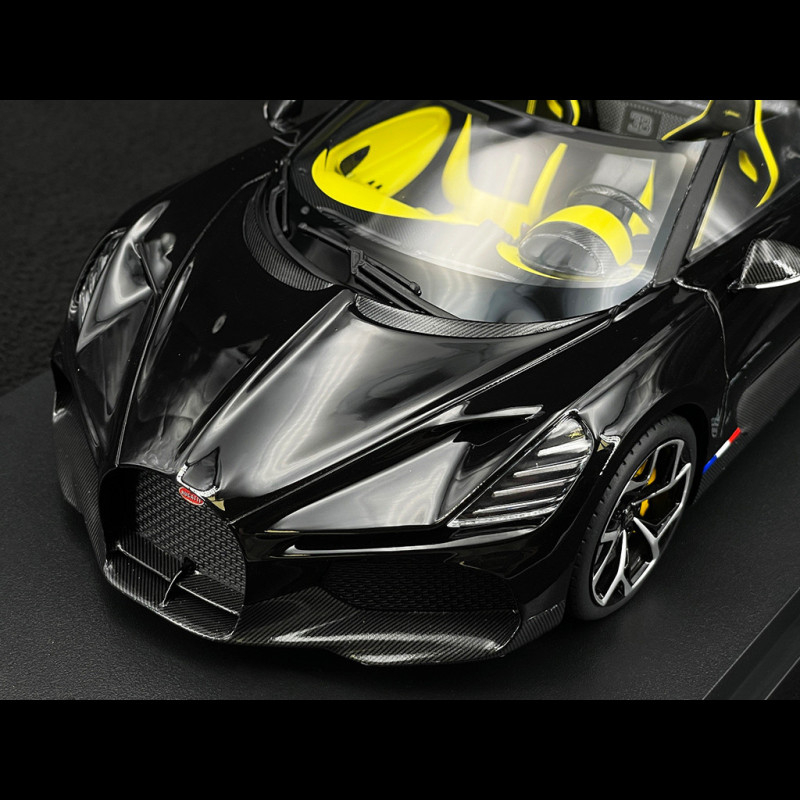 Bburago 1/18 Bugatti Mistral Noir – Réplique Métal Ouvrant Avec Moteur Et Habitacle Détaillés – Modèle Collector De Luxe