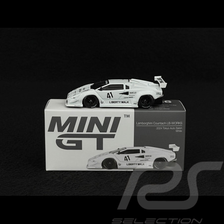 Lamborghini Countach LB-Works n° 41 Tokyo Auto Salon 2024 Blanc 1/64 Mini GT MGT00966-L