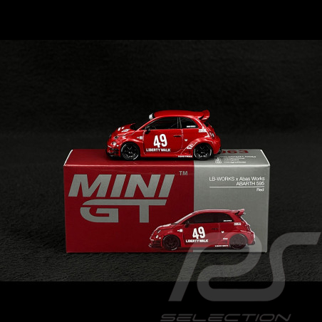 Fiat Abarth 595 LB-Works x Abas 2024 Red 1/64 Mini GT MGT00963-L