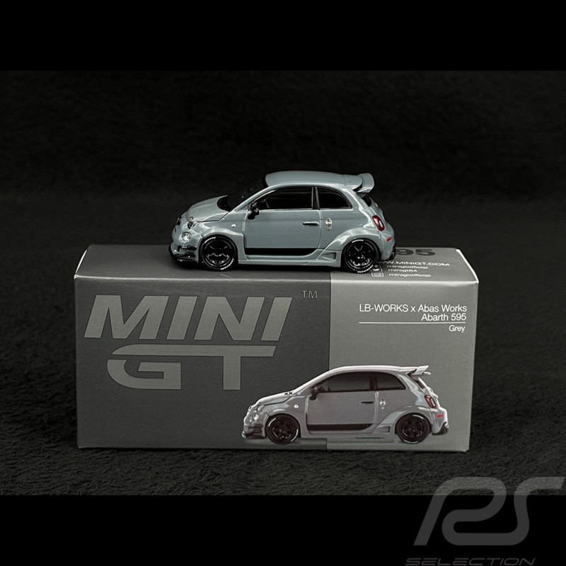 Fiat Abarth 595 LB-Works x Abas Works 2024 Grau 1/64 Mini GT MGT00995-L