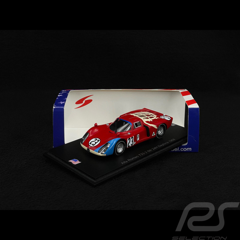 Alfa Romeo T33-2 n° 23 6th 24h Daytona 1968 1/43 Spark US378