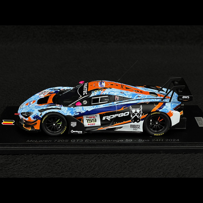McLaren 720S GT3 Evo n° 159 24h Spa 2024 Gulf 1/43 Spark SB788