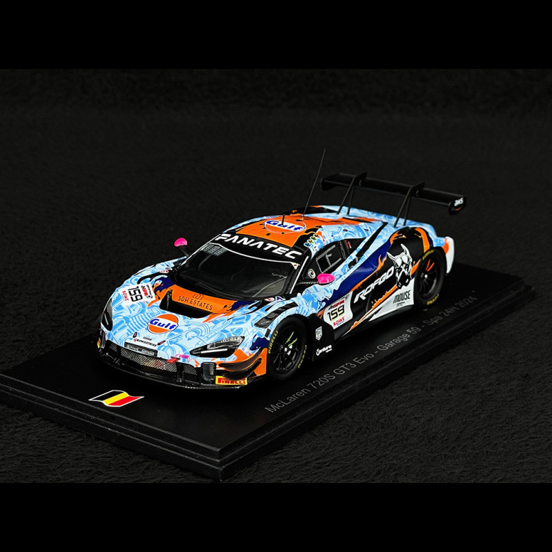 McLaren 720S GT3 Evo n° 159 24h Spa 2024 Gulf 1/43 Spark SB788