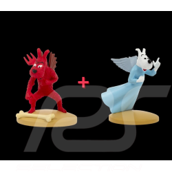 Duo Figurines Milou Ange & Démon - Tintin au Tibet 11.5 cm
