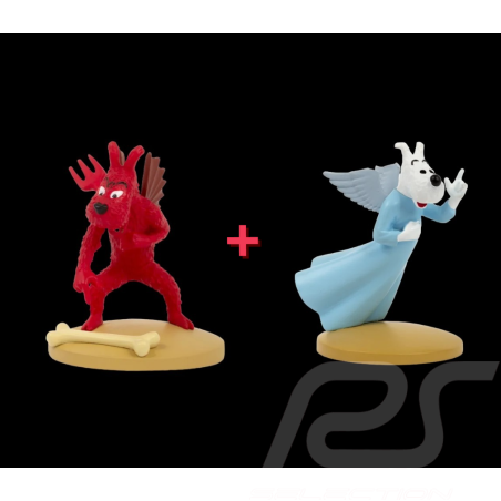 Duo Figurines Milou Ange & Démon - Tintin au Tibet 11.5 cm