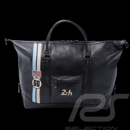 24h le Mans Big Leather Travel Bag Ken 72h Black 27938-1504