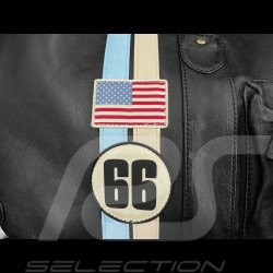 24h le Mans große Leder Reisetasche Ken 72h Schwarz 27938-1504