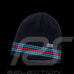 Duo Bonnet + Echarpe Porsche Martini Racing Tricoté Bleu / Rouge