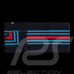 Duo Bonnet + Echarpe Porsche Martini Racing Tricoté Bleu / Rouge