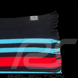 Set von 2 Mütze + Schal Porsche Martini Racing Gestrickt Blau / Rot