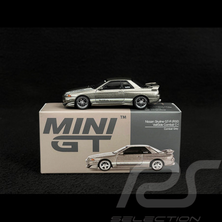 Nissan Skyline GT-R R32 Veilside Combat C-I 2011 Gris Combat 1/64 Mini GT MGT00971-R