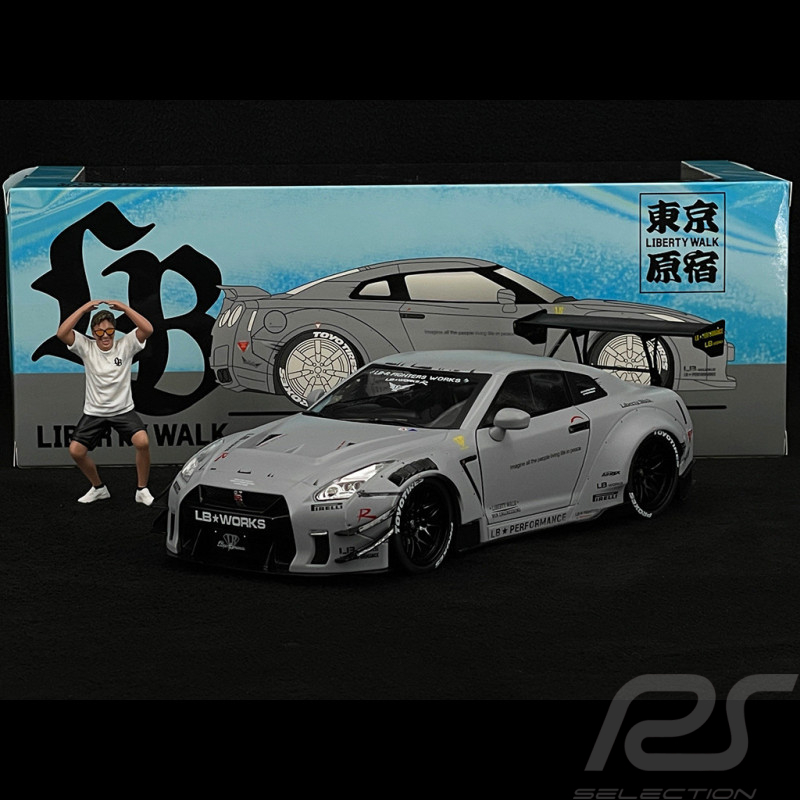Nissan GT-R R35 W/Liberty Walk Body Kit 2.0 Fighter Livery 2024 Grau 1/18 Solido S1805821