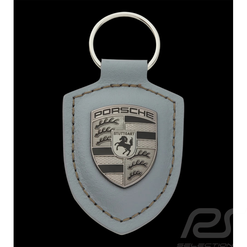 Porsche Keyring Crest Turbonite Vanadium Grey WAP0500410SVAD