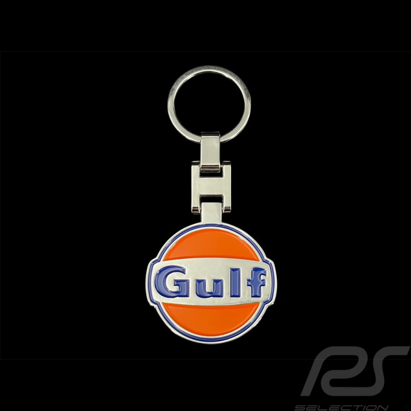 Gulf Logo Metal Key Ring Silver Blue / Orange Gulf GU252PCA03-000