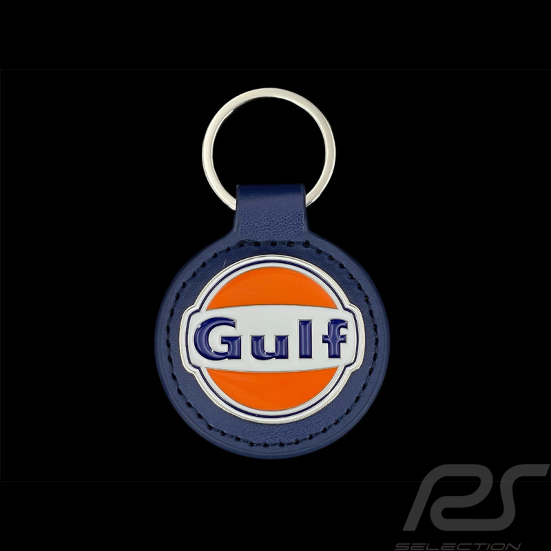 Gulf Logo Schlüsselanhänger aus Metall/Kunstleder Marineblau Gulf GU252PCA01-100