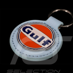Gulf Logo Schlüsselanhänger aus Metall/Kunstleder Blau Gulf GU252PCA01-125