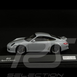 Rare Exemplaire 0001/2023 Porsche 911 Sport Classic Type 997 2010 Gris Sport Métallique 1/43 Spark WAP0200110RSCL