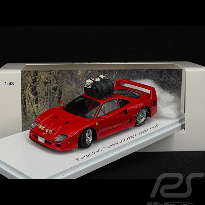 Ferrari F40 1993 Rot Schneeverwehung in Japan mit Fahrer 1/43 Kess KE43056480