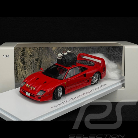 Ferrari F40 1993 Rouge Snow Drift au Japon avec Pilote 1/43 Kess KE43056480