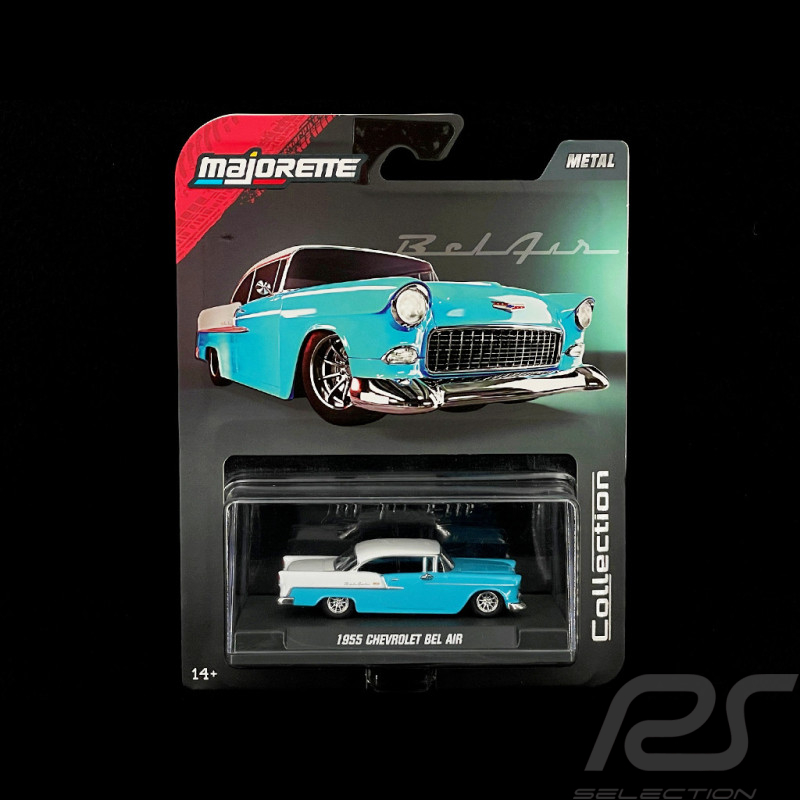 Chevrolet Bel Air 1955 Blue / White 1/64 Majorette 8505001000