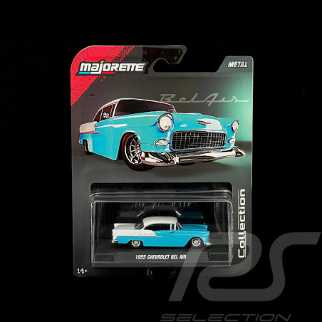 Chevrolet Bel Air 1955 Blue / White 1/64 Majorette 8505001000