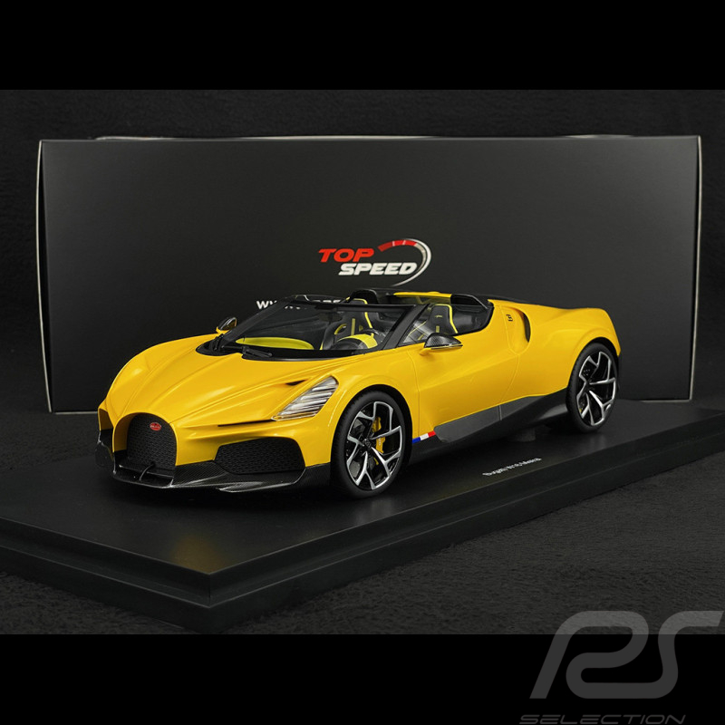 Bugatti W16 Mistral 2023 Yellow 1/18 Top Speed TS0598