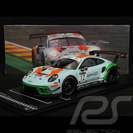 Porsche 911 GT3 R Gulf n° 12 4th 24h Spa 2020 1/18 Ixo LEGT18-20012