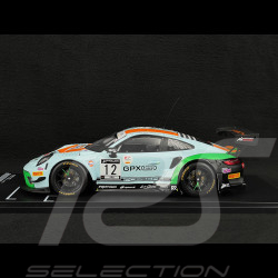 Porsche 911 GT3 R Gulf n° 12 4ème 24h Spa 2020 1/18 Ixo LEGT18-20012