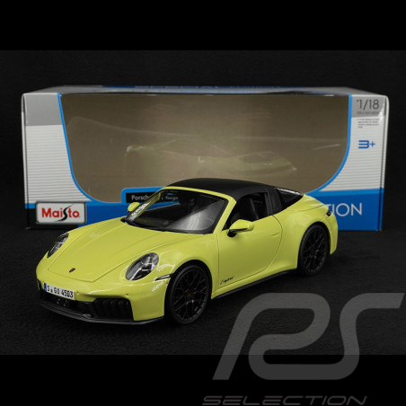 Porsche 911 Targa 4 GTS Hybrid Type 992.2 2025 Cartagena Yellow 1/18 Maisto M31470YL