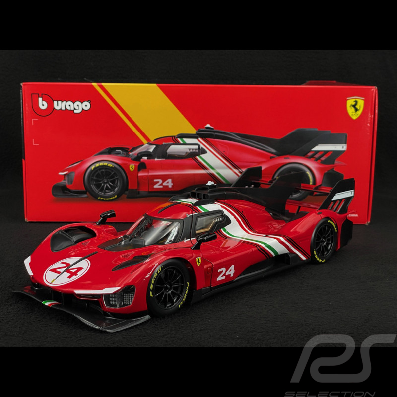 Ferrari 499P 3.0 Turbo V6 n° 24 Modificata 2024 Red 1/18 Bburago 16302