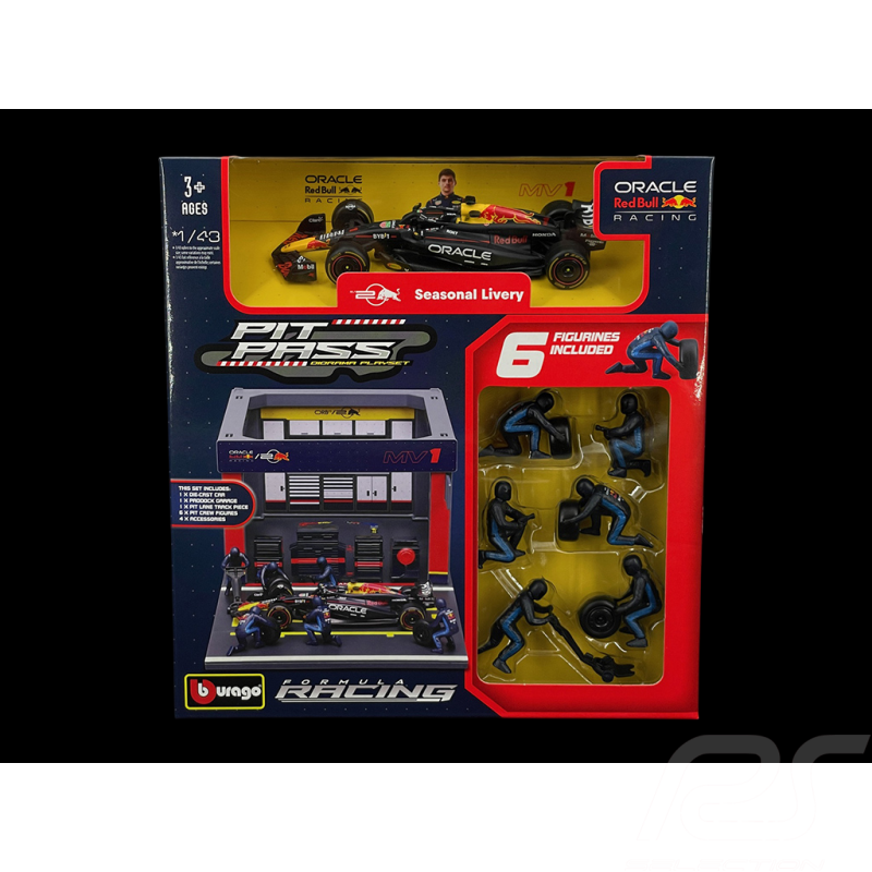 Max Verstappen Red Bull RB19 n° 1 Pit Stop Mit Figuren F1 2023 1/43 Bburago 38453V