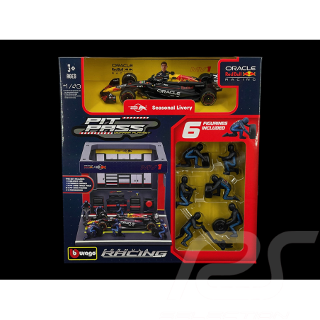 Max Verstappen Red Bull RB19 n° 1 Pit Stop Avec Figurines F1 2023 1/43 Bburago 38453V
