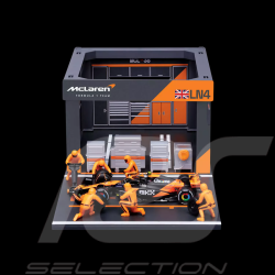Lando Norris McLaren MCL38 n° 4 Pit Stop Mit Figuren F1 2024 1/43 Bburago 38451N