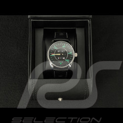 Porsche 911 250 km/h speedometer Watch chrome case / black dial / green numbers