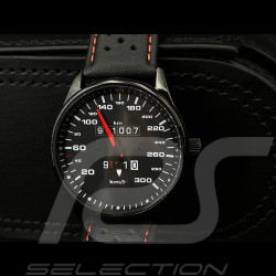 Porsche Automatikwerk Uhr 911 300 km/h Tachometer schwarz Gehause / schwarz Wahl / weiße Zahlen