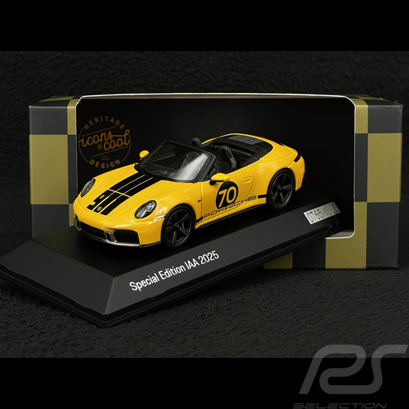 Porsche 911 Spirit 70 Type 992.2 Carbiolet IAA Edition 2025 Speed Yellow 1/43 Spark WAP0200200T070