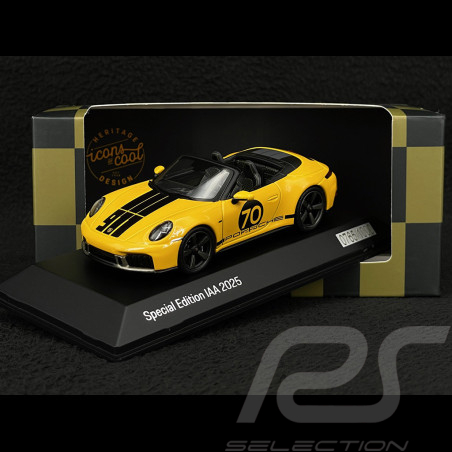Porsche 911 Spirit 70 Type 992.2 Carbiolet IAA Edition 2025 Speed Yellow 1/43 Spark WAP0200200T070