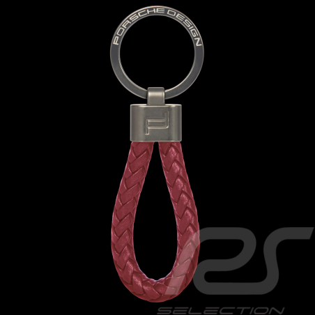 Porsche Design Keyring Leder Cord Karminrot 4056487085586